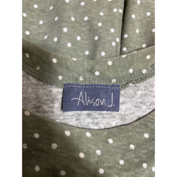 Alison J. Women’s Green Polka Dot Vintage Style Midi Casual House Dress - Picture 9 of 9